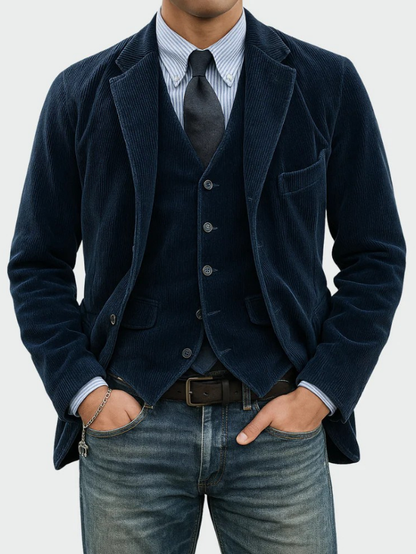 Conjunto Hombre Blazer y Chaleco Tejido Formal Moderno - Mavetta