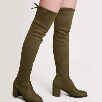 Botas Mujer Caña Alta Tacón Bloque - Mavetta