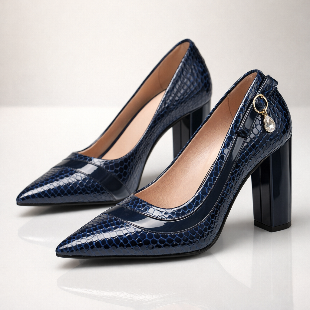 Zapatos Mujer Tacón con Escamas Ajuste Clásico - Mavetta