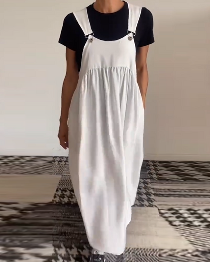 Vestido Mujer Ligero Fluido Detalles Modernos Ajuste Suelto