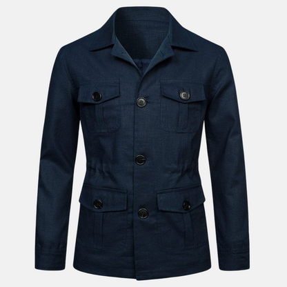 Chaqueta clásica hombre con botones y múltiples bolsillos
