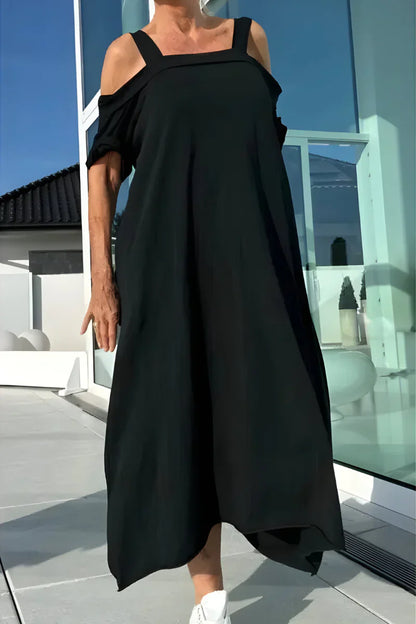 Vestido largo mujer verano hombros descubiertos