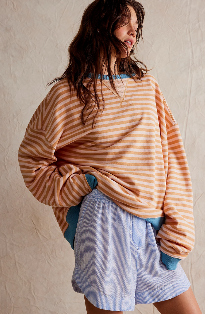 Jersey Mujer Primavera Rayas Cuello Redondo
