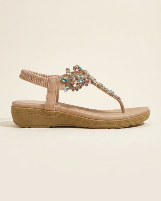 Sandalias Mujer con Diseño Artesanal y Detalle Joya - Mavetta