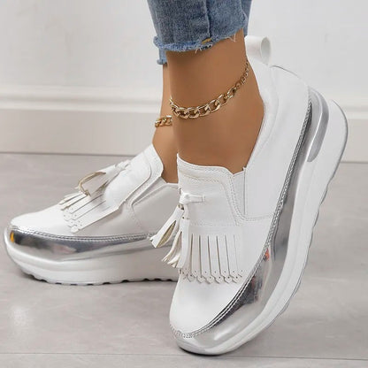 Zapatillas Mujer con Plataforma y Detalles de Flecos - Mavetta