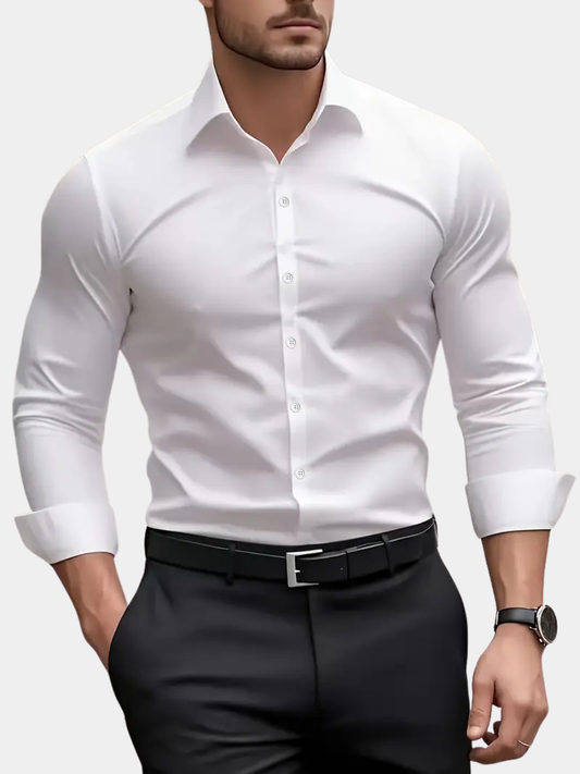 Camisa Hombre Manga Larga con Botones Clásica - Mavetta