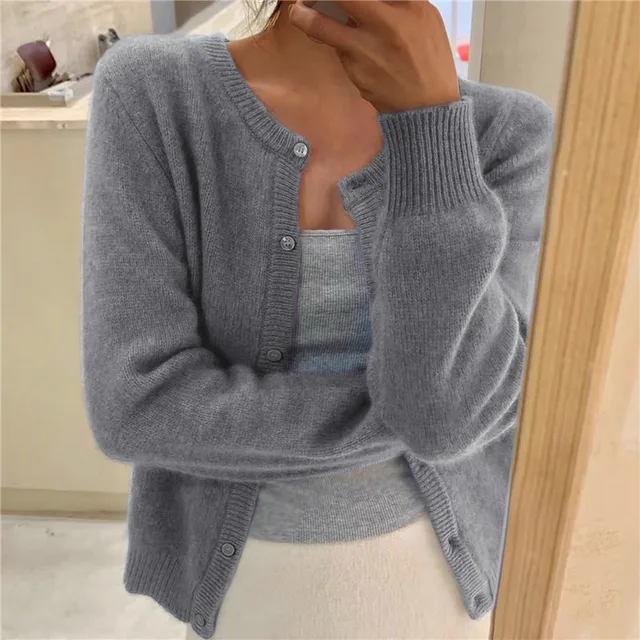 Chaqueta de punto mujer de cachemir suave ajuste cómodo - Mavetta