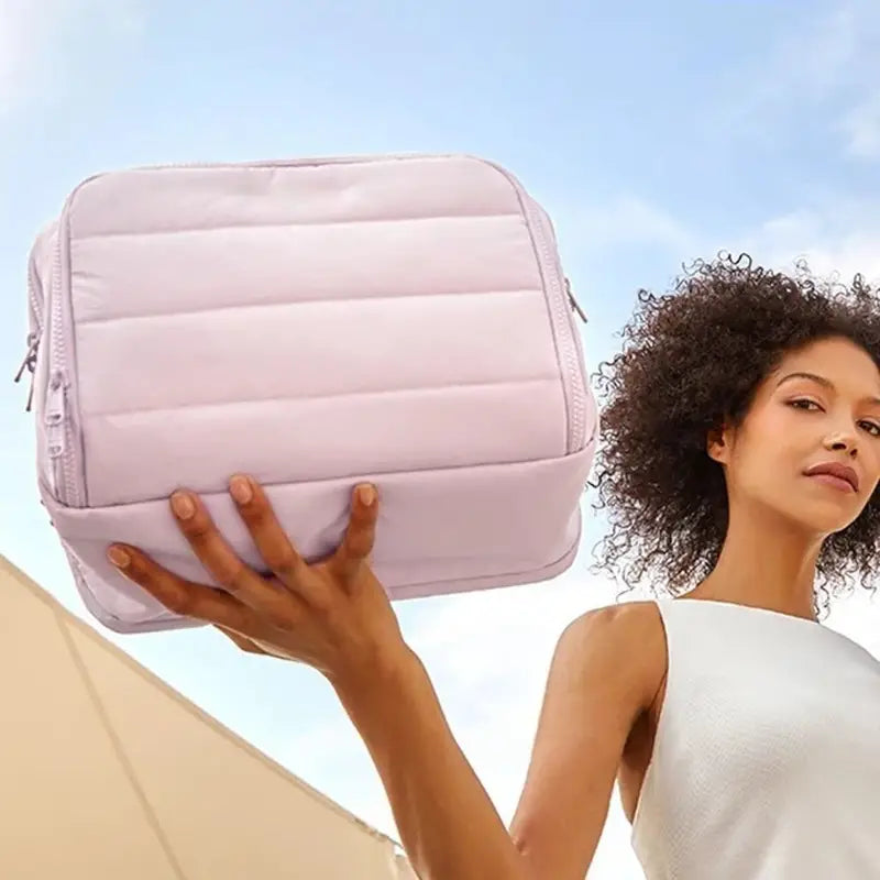 Bolsa de viaje mujer espaciosa para productos de belleza