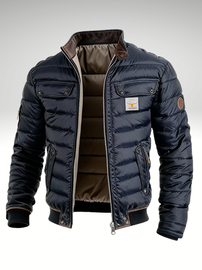 Chaqueta Hombre Acolchada Ligera Corte Moderno