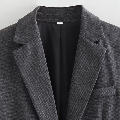 Traje Mujer Blazer Entallado y Pantalón Vestir Elegante