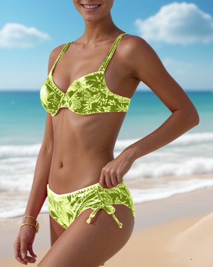 Bikini Mujer con Detalle de Lazo Ajuste Marina