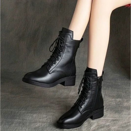 Botines Mujer Piel Sintética Punta Afilada - Mavetta