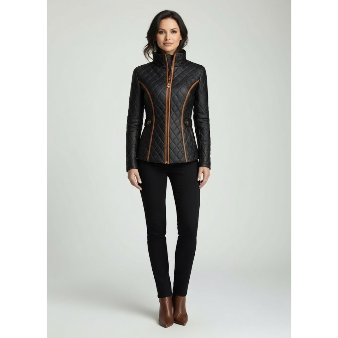Chaqueta Mujer Acolchada Con Cremallera Abrigada - Mavetta