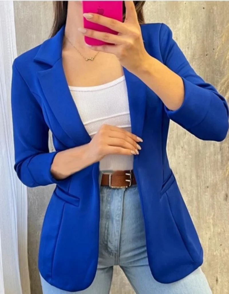 Blazer Mujer sin Cierre Corte Recto Diario - Mavetta