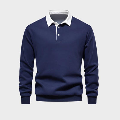 Polo hombre manga larga cuello mao ajustado - Mavetta