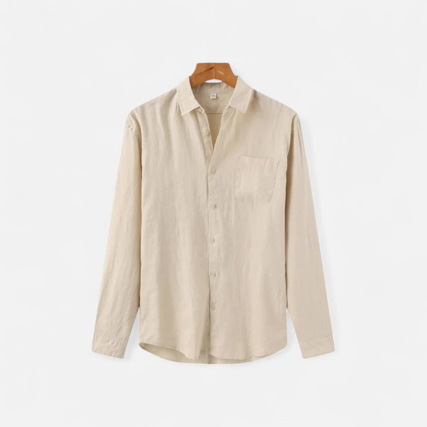 Camisa Hombre de Lino Manga Larga Ajuste Clásico