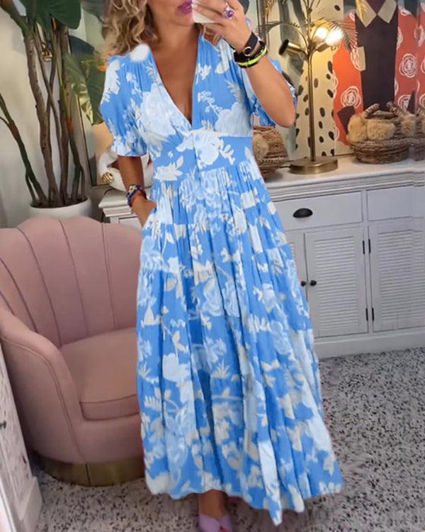 Vestido Mujer Floral Ligero Elegante Verano Fiesta