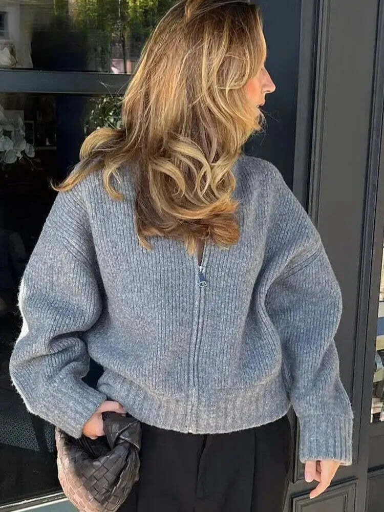 Chaqueta Suéter Mujer Estilo Vintage Ajuste Casual - Mavetta