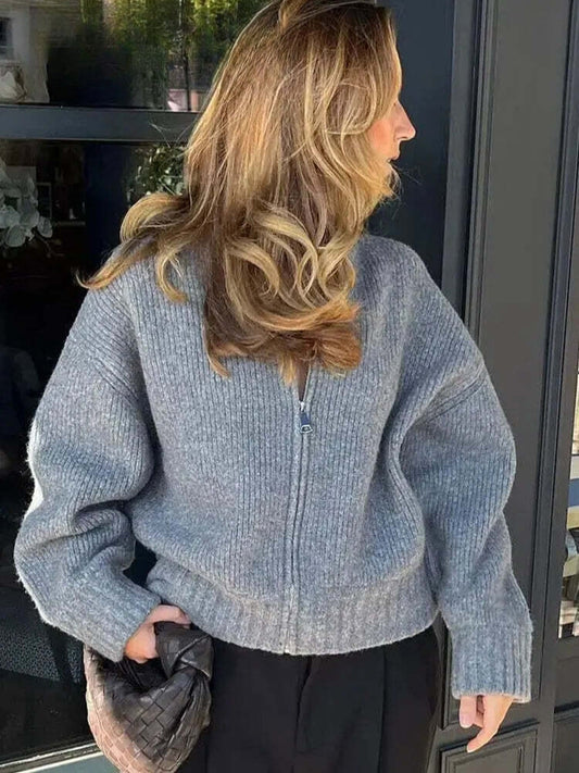 Chaqueta Suéter Mujer Estilo Vintage Ajuste Casual - Mavetta