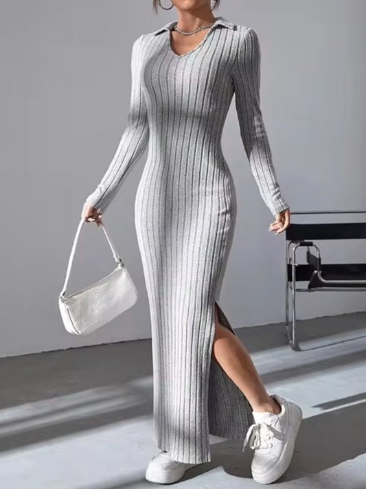 Vestido largo mujer de punto suave estilo relajado - Mavetta