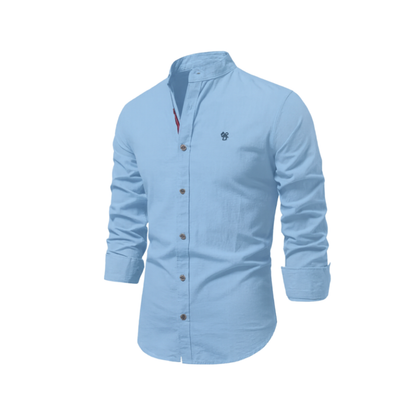 Camisa casual hombre botones manga larga entretiempo