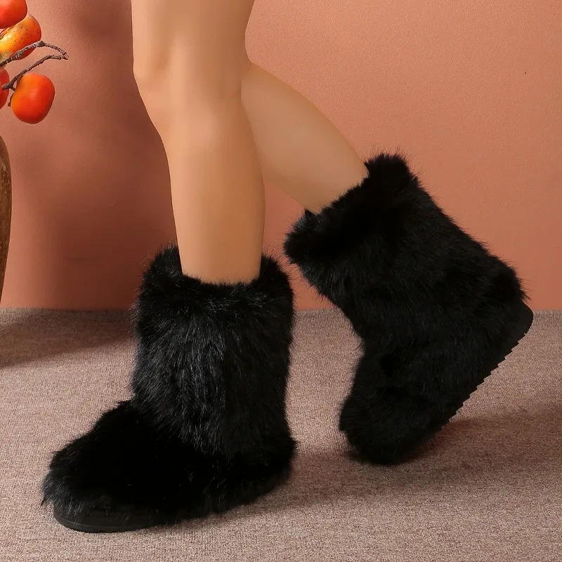 Botas Mujer Invierno Forradas Imitación Piel Suela Antideslizante - Mavetta