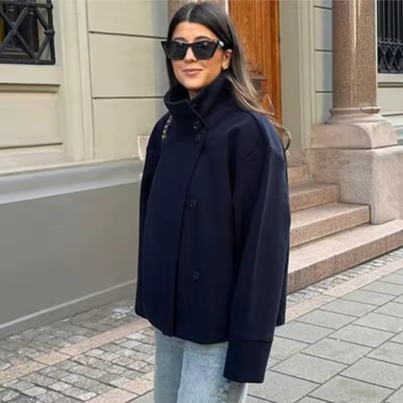 Chaqueta Corta Mujer Botones Diseño Sofisticado