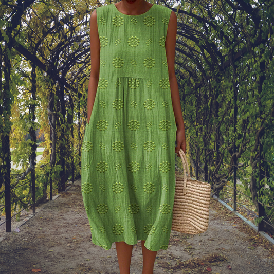 Vestido Mujer Elegante Sin Mangas Bolsillos - Mavetta