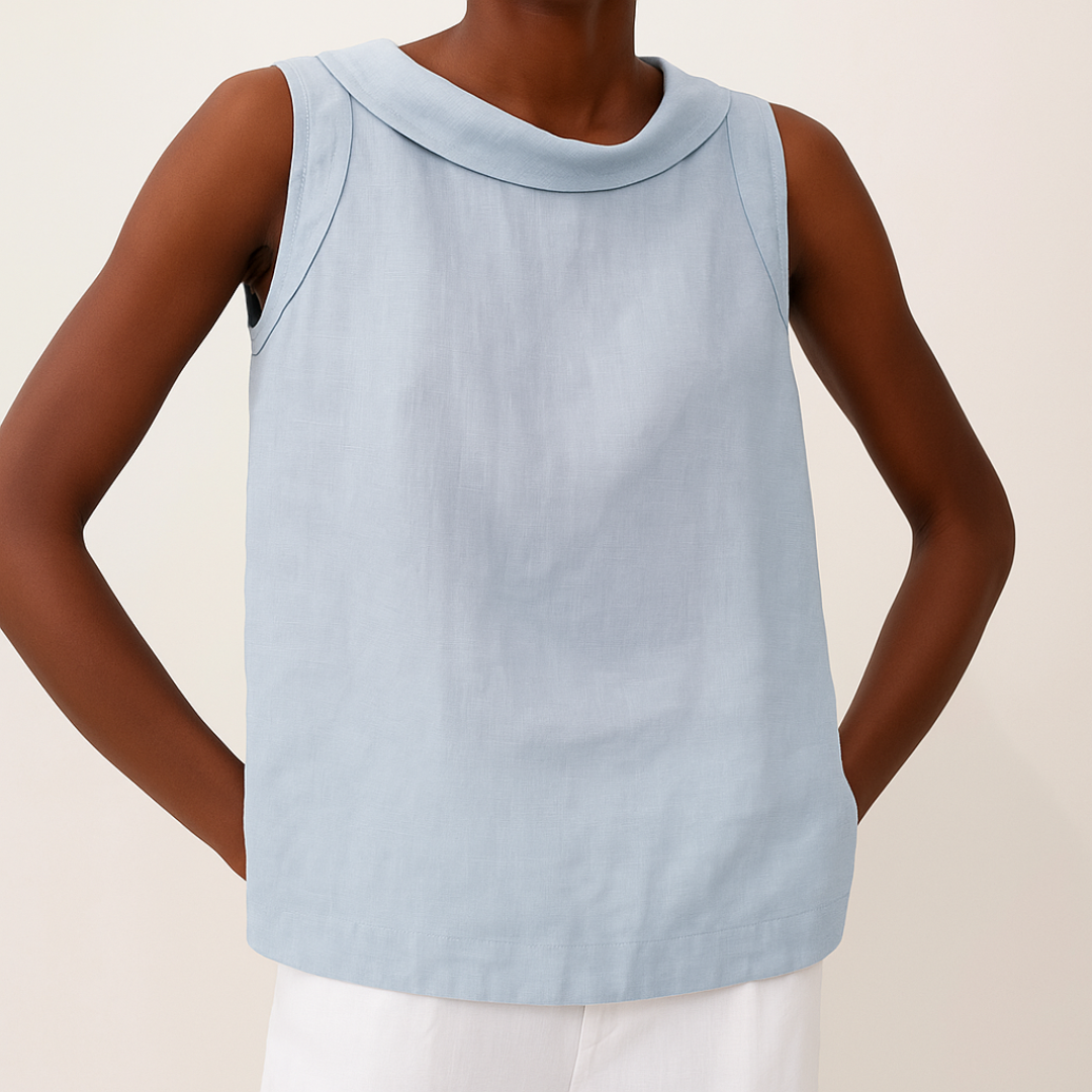 Mujer Sin Mangas Algodón Cuello Redondo Comodo