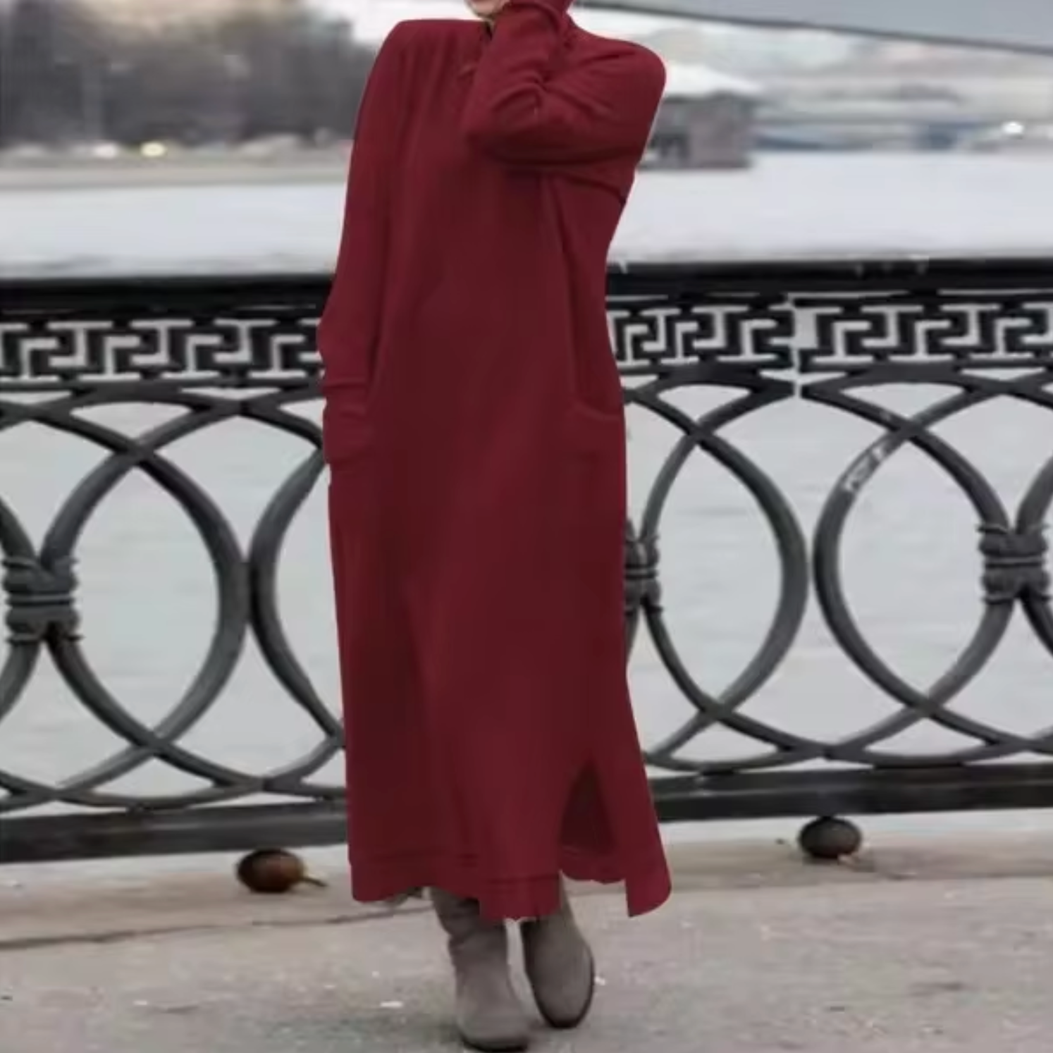 Vestido sudadera mujer de terciopelo holgado - Mavetta