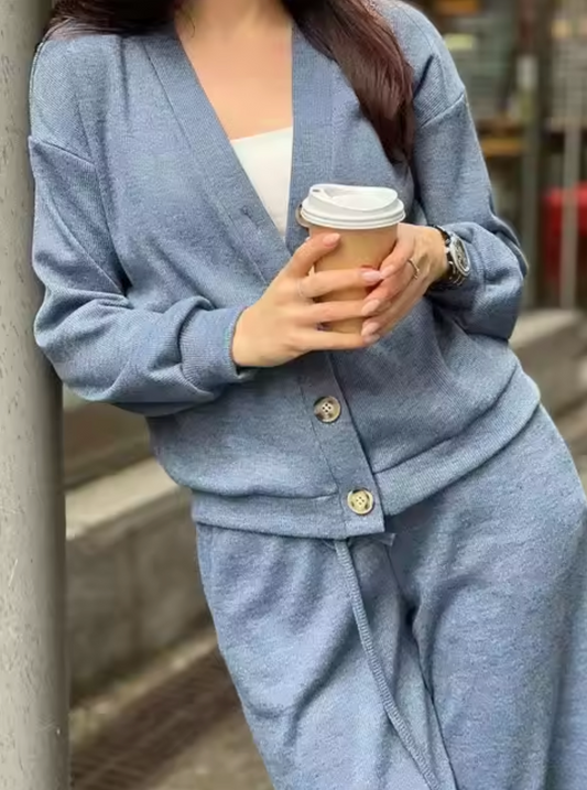 Conjunto Mujer Chaleco y Pantalón Algodón Cintura Elástica - Mavetta