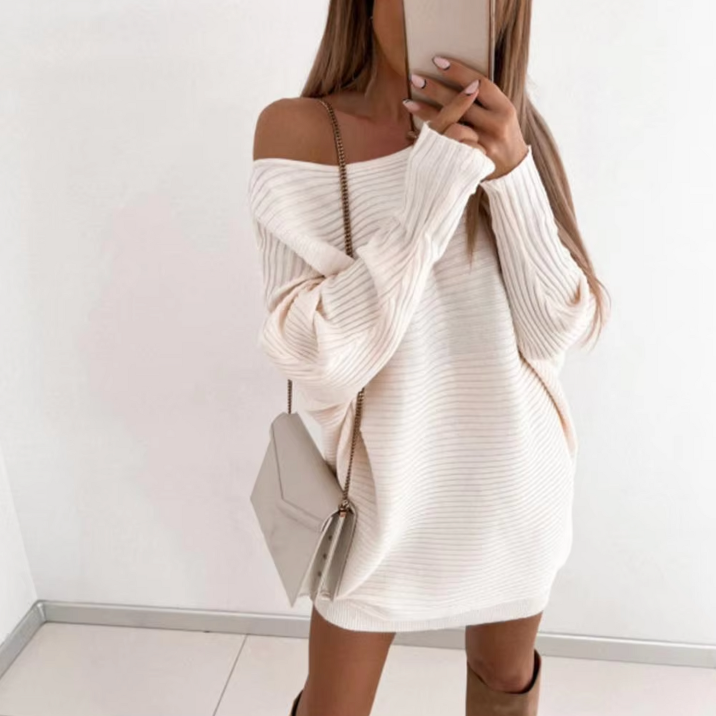 Suéter Mujer Oversize Punto Suave Ajuste Amplio - Mavetta