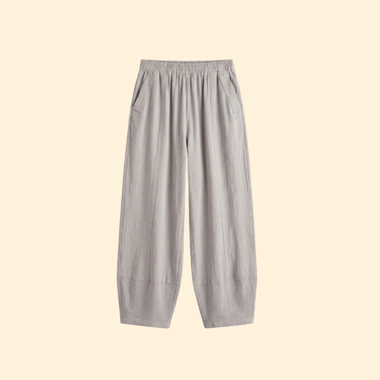 Pantalones Capris Mujer Algodón Cintura Elástica Corte Holgado - Mavetta