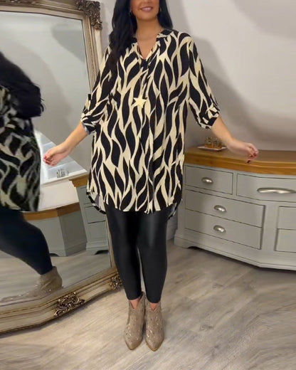 Blusa Mujer Túnica Estampado Gráfico Ajuste Suelto - Mavetta