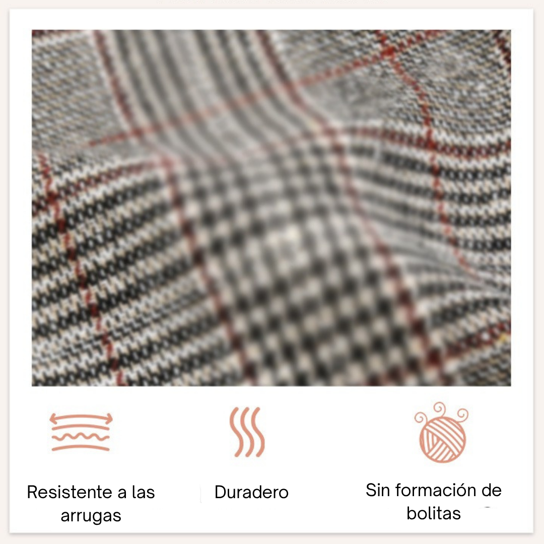 Blazer Mujer de Tela a Cuadros Corte Clasico
