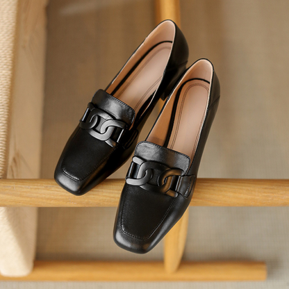 Zapatos Mocasin Mujer Tacón Bajo Diseño Elegante