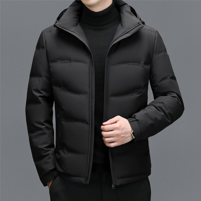 Chaqueta Acolchada Hombre con Capucha Estilo Clásico