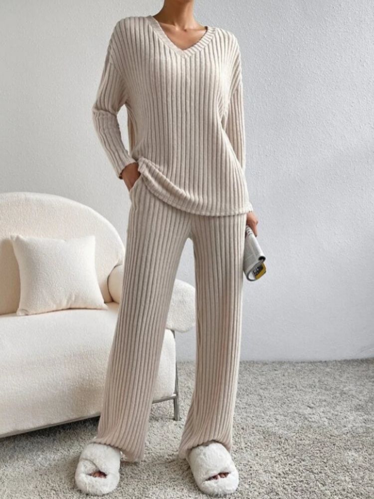 Conjunto Mujer Suéter y Pantalón Punto Elegante - Mavetta