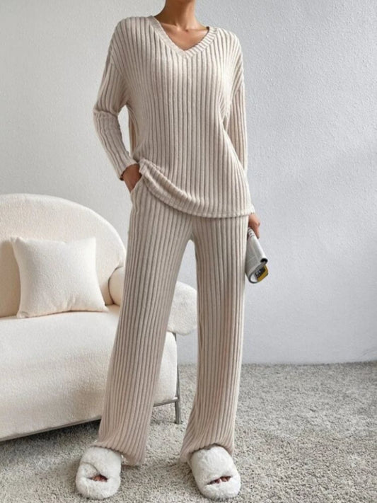 Conjunto Mujer Suéter y Pantalón Punto Elegante - Mavetta