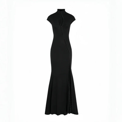 Vestido maxi mujer con abertura lateral