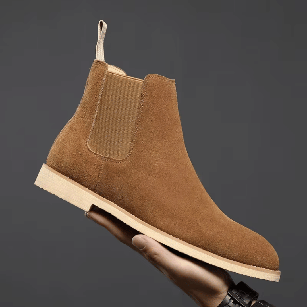 Botas Chelsea Hombre Ante Casual Sin Cordones Tobillo