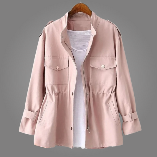 Chaqueta Ligera Mujer Mezcla de Lana Ajuste Casual - Mavetta