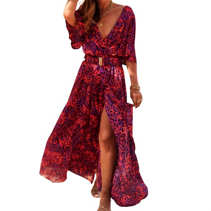 Vestido maxi mujer cruzado verano ligero