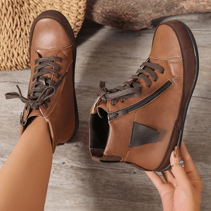 Botas altas mujer con cremallera y plantilla cómoda