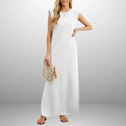 Vestido largo mujer fluido antiarrugas ligero verano viaje