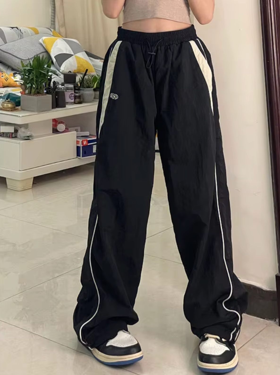 Pantalón Jogging Mujer de Algodón Pierna Ancha - Mavetta
