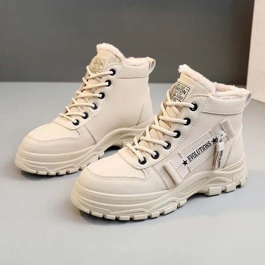 Botines mujer de invierno con estampado y puntera redonda - Mavetta