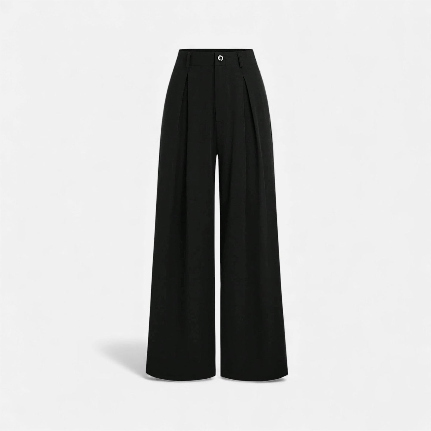 Pantalones Mujer Jacquard Pierna Ancha Cintura Alta Pinzas