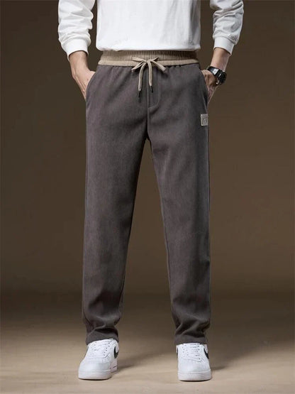 Pantalones Jogger Hombre de Pana Comodos Ajuste Regular