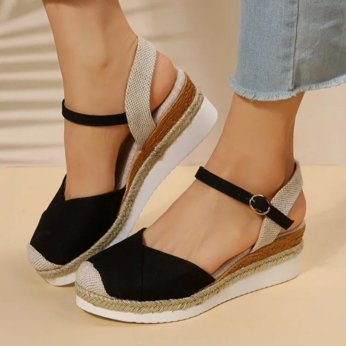 Sandalias Mujer Verano Cierre Hebilla Suela Cómoda